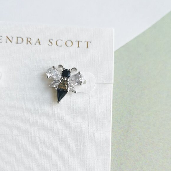 Kendra Scott Bee Crystal Stud Earrings - Silver - Picture 2 of 3
